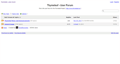 Desktop Screenshot of forum.thymeleaf.org
