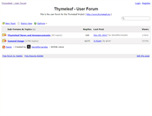 Tablet Screenshot of forum.thymeleaf.org